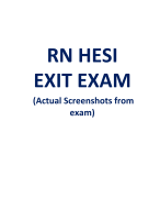 HESI RN EXIT EXAM (Updated-2023/2024)(V1) (160 Q & A) Actual Exam,Screenshots of exam 