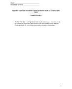Oefententamen incl antwoorden: APS-21803 Global & Sustainable Animal Production 21st Century