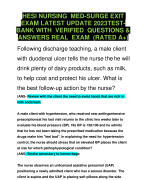 HESI NURSING  MED-SURGE EXIT EXAM LATEST UPDATE 2023TEST-BANK WITH  VERIFIED  QUESTIONS & ANSWERS REAL  EXAM  (RATED A+)