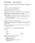 Pathologie 1 samenvatting - 2VDK - JLG05I