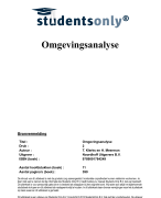 Omgevingsanalyse Samenvatting 