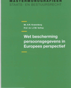 Wet bescherming persoonsgegevens in Europees perspectief Samenvatting 