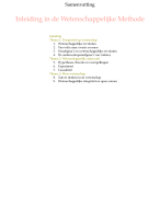 INLEIDING IN DE WETENSCHAPPELIJKE METHODE PB2802, Open Universiteit, samenvatting