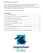 Samenvatting hoorcolleges BAS 6 Lage rug/bekken Profiel A & B (Hogeschool Leiden) 