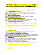 ATI Predictor Comprehensive Assessment 2019 A (VERIFIED) 2023/2024/2025/2026 BRANDNEW!!
