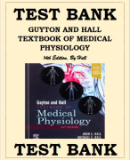 TEST BANK FOR GUYTON AND HALL TEXTBOOK OF MEDICAL PHYSIOLOGY 14TH EDITION BY JOHN E. HALL