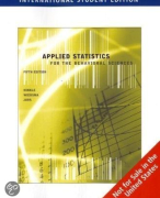 Applied Statistics for the Behavioral Sciences (inc dictaat)