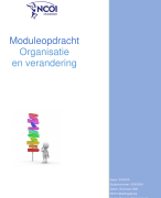 Moduleopdracht NCOI Business IT & Management: Organisatie en Verandering _ Cijfer 7.5