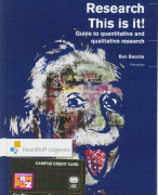 Research: this is it! Samenvatting 