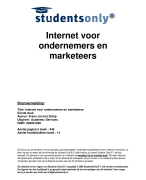 Internet voor ondernemers en marketeers Samenvatting 