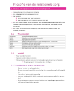 samenvatting filosofie van de relationele zorg 