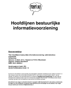 Hoofdlijnen bestuurlijke informatie voorziening Samenvatting 