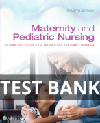 Test bank for Maternity and Pediatric Nursing 4th Edition Ricci Kyle Carman All chapters | A+ ULTIMA