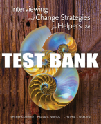 Test Bank For Interviewing and Change Strategies for Helpers - 8th - 2017 All Chapters