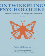 Ontwikkelingspsychologie II Samenvatting 