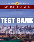 Test Bank For Macroeconomics: Private and Public Choice - 16th - 2018 All Chapters