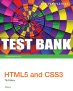 Test Bank For New Perspectives HTML5 and CSS3: Comprehensive - 7th - 2018 All Chapters