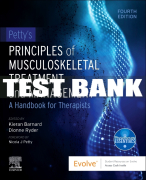 Test Bank For Evolve for Petty's Principles of Musculoskeletal Treatment and Management, 4th - 2024 