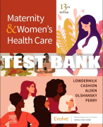 Test Bank For Maternity and Women's Health Care, 13th - 2024 All Chapters