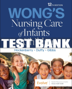 Test Bank For Wong's Nursing Care of Infants and Children, 12th - 2024 All Chapters