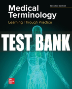 Test Bank For Medical Terminology: Learning Through Practice, 2nd Edition All Chapters