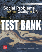 Test Bank For Social Problems and the Quality of Life, 15th Edition All Chapters