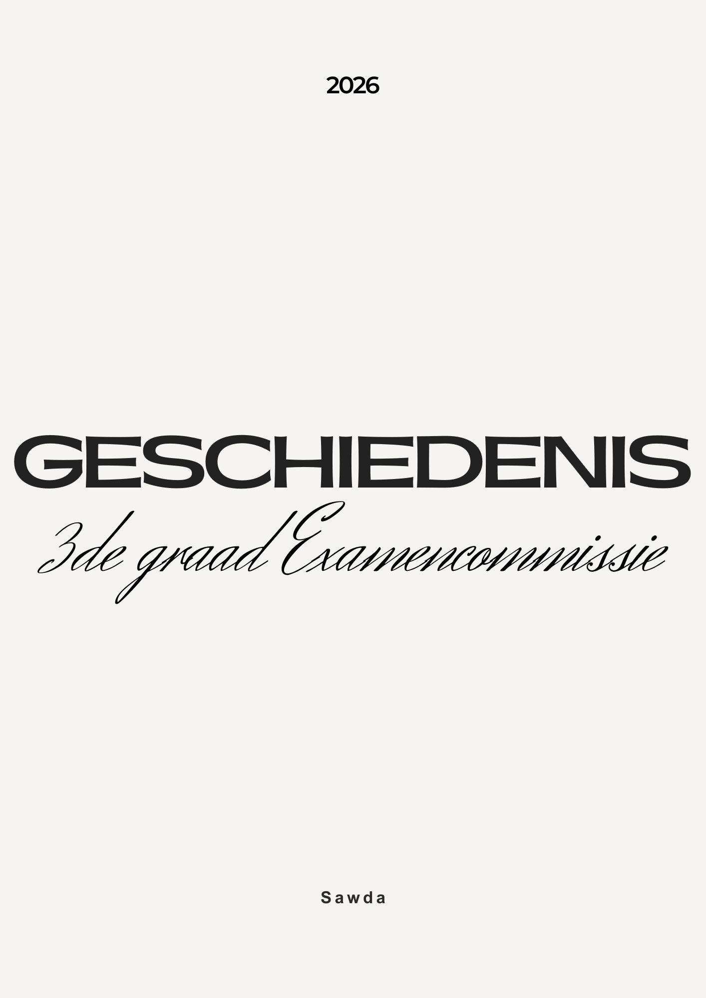 Geschiedenis 3de graad Examencommissie